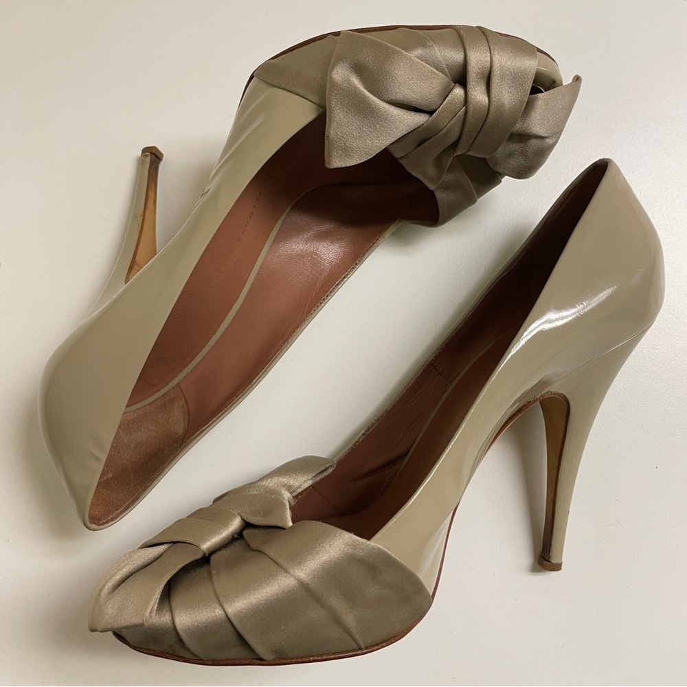 Giuseppe Zanotti leather and satin heels